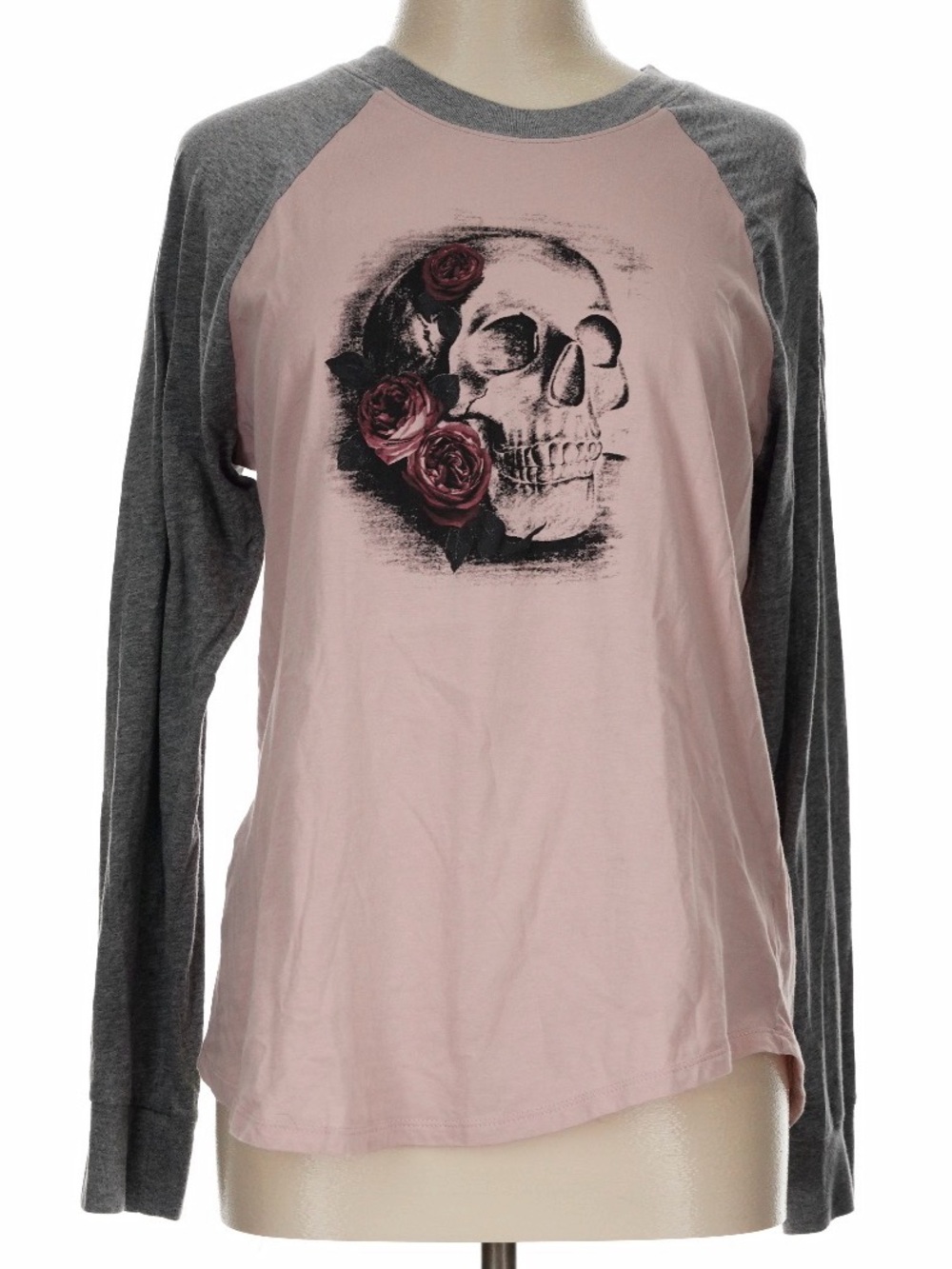 torrid shirt long sleeve Raglan Skull women’s Graphic Tee - size L